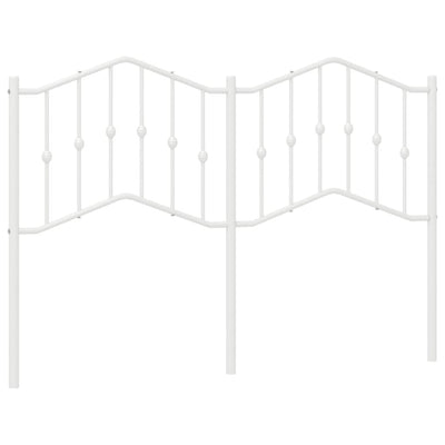 Metallinen sängynpääty valkoinen 140 cm