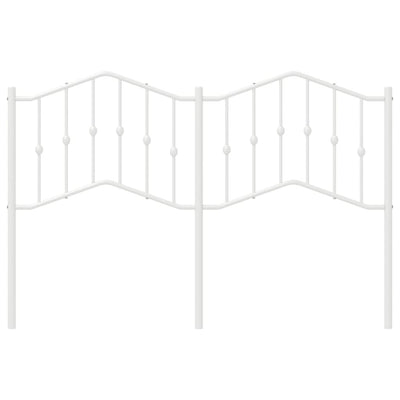 Metallinen sängynpääty valkoinen 140 cm
