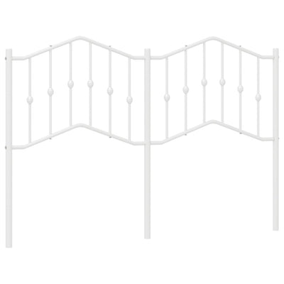 Metallinen sängynpääty valkoinen 150 cm