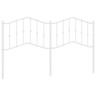 Metallinen sängynpääty valkoinen 160 cm