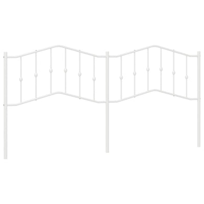 Metallinen sängynpääty valkoinen 193 cm