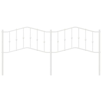 Metallinen sängynpääty valkoinen 193 cm