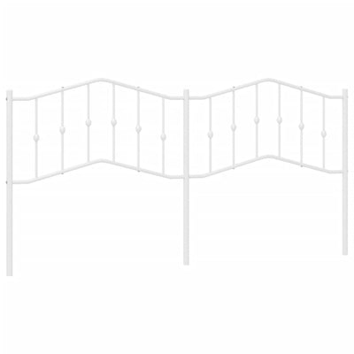 Metallinen sängynpääty valkoinen 200 cm