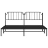 Musta metallinen sängynrunko päädyllä Siegfried 200x200cm