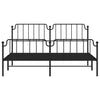 Musta metallinen sängynrunko päädyillä Siegfried 183x213cm
