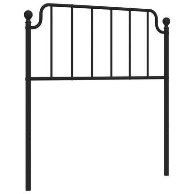 Metallinen sängynpääty musta 90 cm