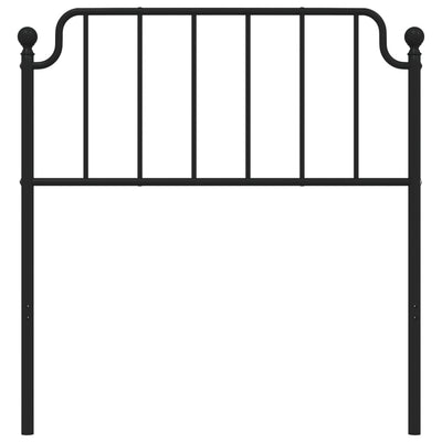 Metallinen sängynpääty musta 90 cm