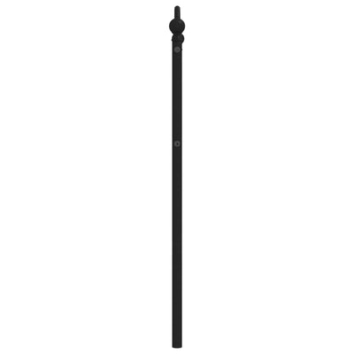 Metallinen sängynpääty musta 90 cm