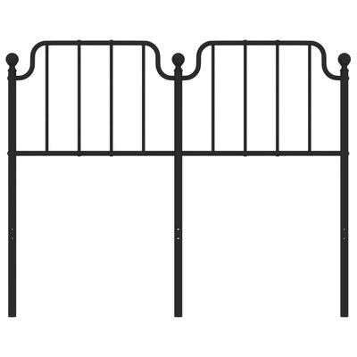 Metallinen sängynpääty musta 120 cm