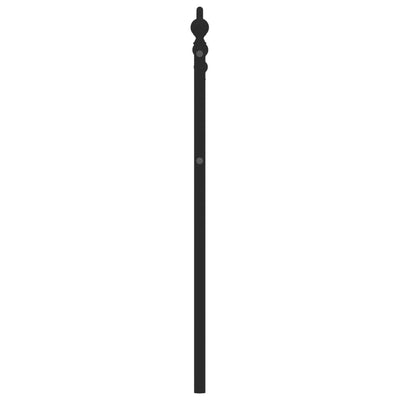 Metallinen sängynpääty musta 120 cm