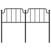 Metallinen sängynpääty musta 135 cm