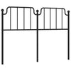 Metallinen sängynpääty musta 150 cm