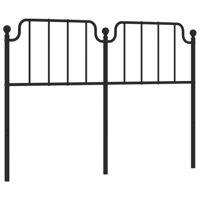 Metallinen sängynpääty musta 150 cm