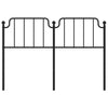 Metallinen sängynpääty musta 150 cm