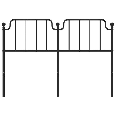 Metallinen sängynpääty musta 150 cm