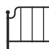 Metallinen sängynpääty musta 150 cm