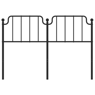 Metallinen sängynpääty musta 160 cm
