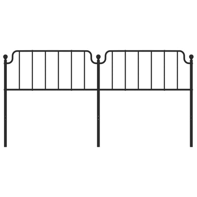 Metallinen sängynpääty musta 193 cm