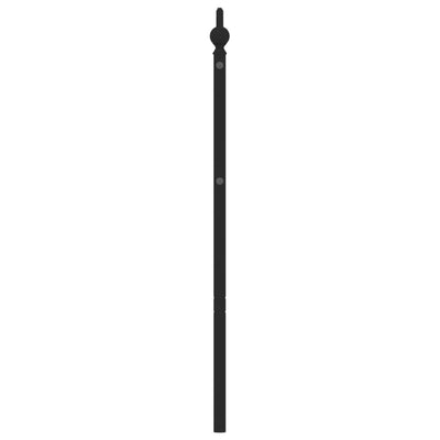 Metallinen sängynpääty musta 193 cm