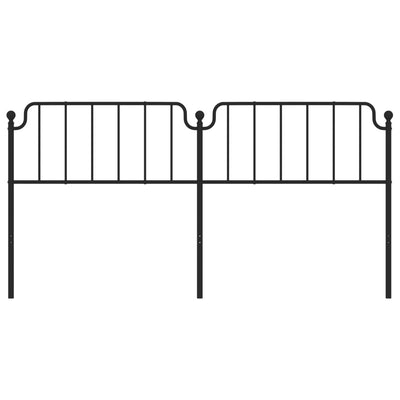 Metallinen sängynpääty musta 200 cm