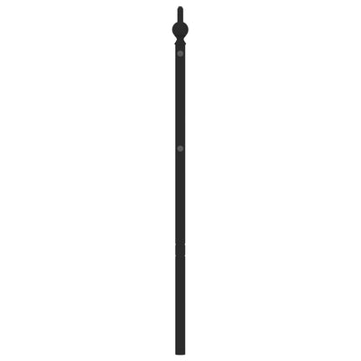 Metallinen sängynpääty musta 200 cm