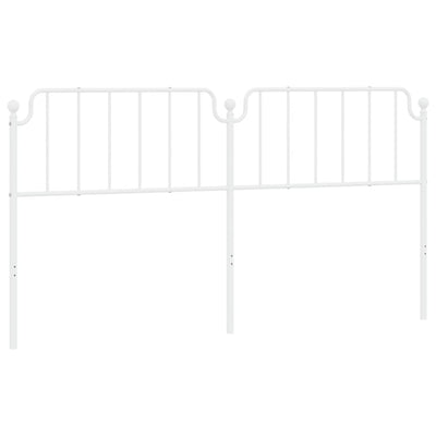 Metallinen sängynpääty valkoinen 193 cm