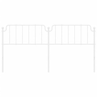 Metallinen sängynpääty valkoinen 193 cm