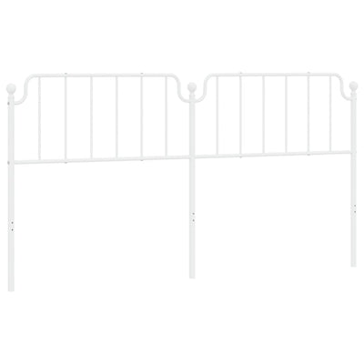 Metallinen sängynpääty valkoinen 200 cm