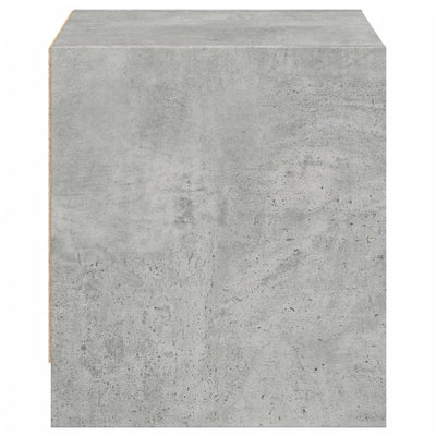 Yöpöydät lasiovilla 2 kpl betoninharmaa 35x37x42 cm