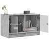 TV-taso lasiovilla betoninharmaa 68x37x42 cm