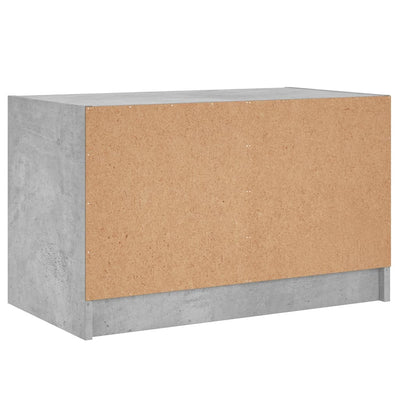 TV-taso lasiovilla betoninharmaa 68x37x42 cm