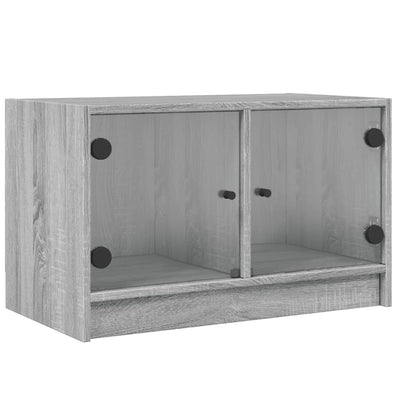TV-taso lasiovilla harmaa Sonoma 68x37x42 cm