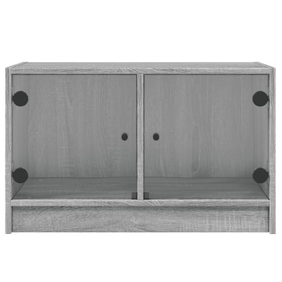TV-taso lasiovilla harmaa Sonoma 68x37x42 cm