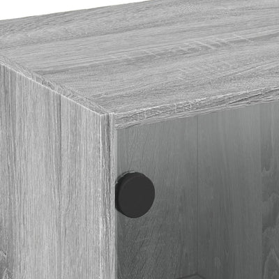 TV-taso lasiovilla harmaa Sonoma 68x37x42 cm