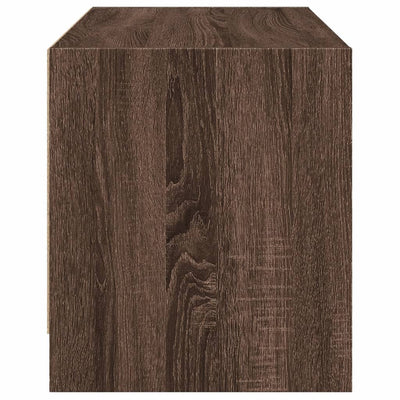 TV-taso lasiovilla ruskea tammi 68x37x42 cm