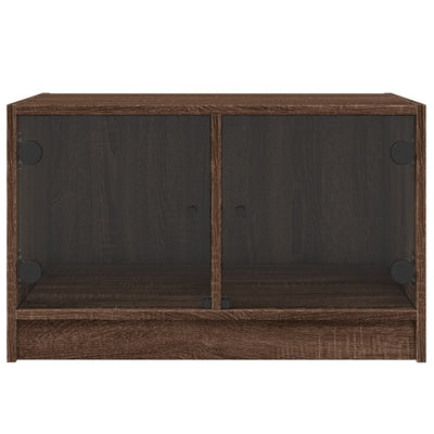 Ruskea sohvapöytä Milintu 68x50x42cm (lasiovilla tammi)