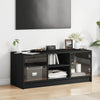 TV-taso lasiovilla musta 102x37x42 cm