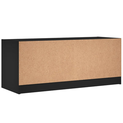 TV-taso lasiovilla musta 102x37x42 cm