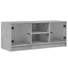 TV-taso lasiovilla betoninharmaa 102x37x42 cm
