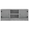 TV-taso lasiovilla betoninharmaa 102x37x42 cm