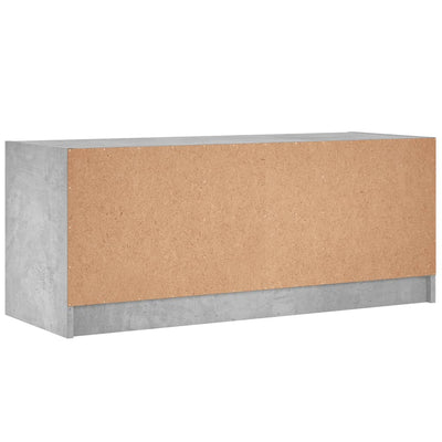 TV-taso lasiovilla betoninharmaa 102x37x42 cm