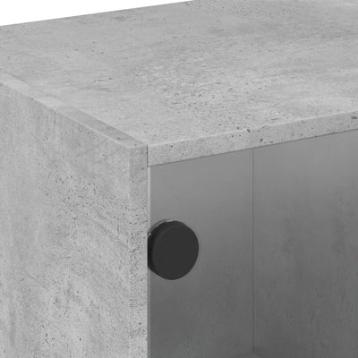 TV-taso lasiovilla betoninharmaa 102x37x42 cm