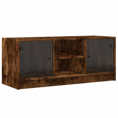 TV-taso lasiovilla savutammi 102x37x42 cm
