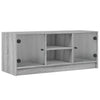 TV-taso lasiovilla harmaa Sonoma 102x37x42 cm