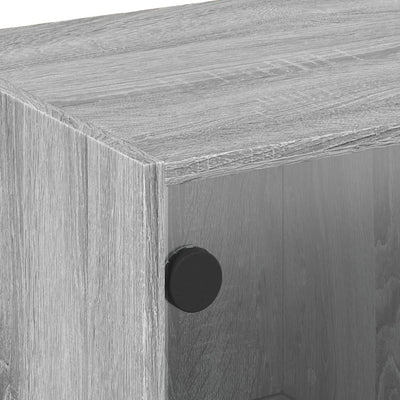 TV-taso lasiovilla harmaa Sonoma 102x37x42 cm