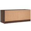 TV-taso lasiovilla ruskea tammi 102x37x42 cm