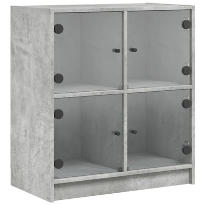 Sivukaappi lasiovilla betoninharmaa 68x37x75,5 cm