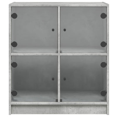 Sivukaappi lasiovilla betoninharmaa 68x37x75,5 cm