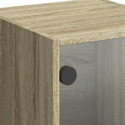 Kaappi lasiovilla Sonoma-tammi 35x37x109 cm