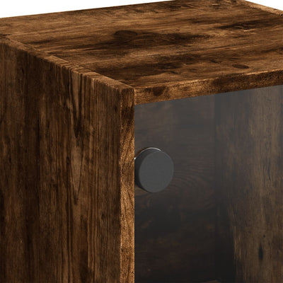 Kaappi lasiovilla savutammi 35x37x109 cm